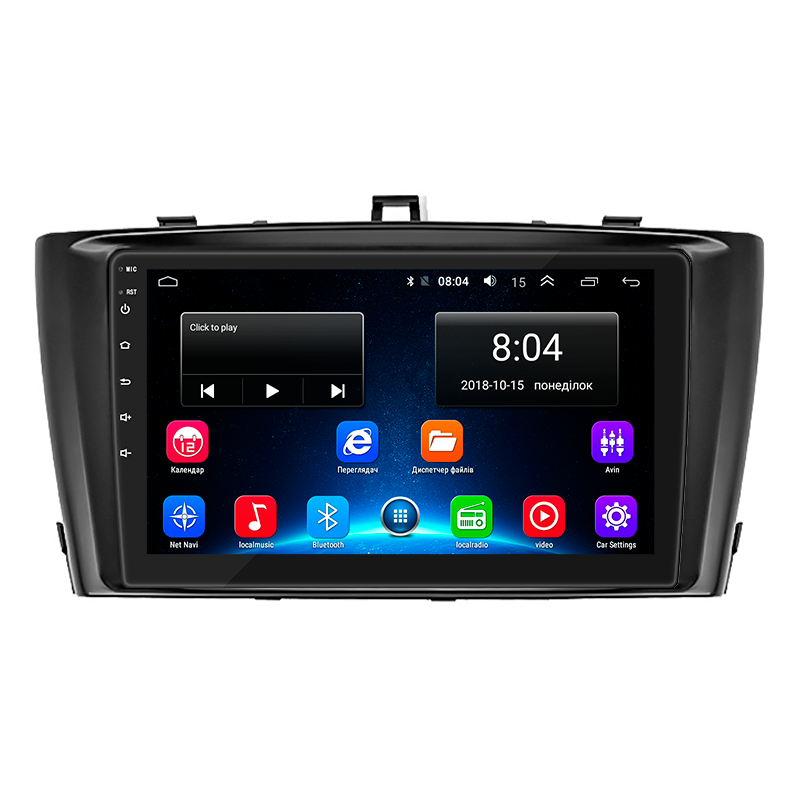 Штатная магнитола Lesko для Toyota Avensis III 2008-2011 экран 9" 2/32Gb Wi-Fi GPS Base