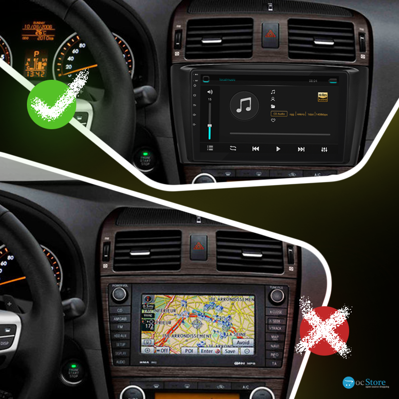 Штатная магнитола Lesko для Toyota Avensis III 2008-2011 экран 9" 2/32Gb Wi-Fi GPS Base
