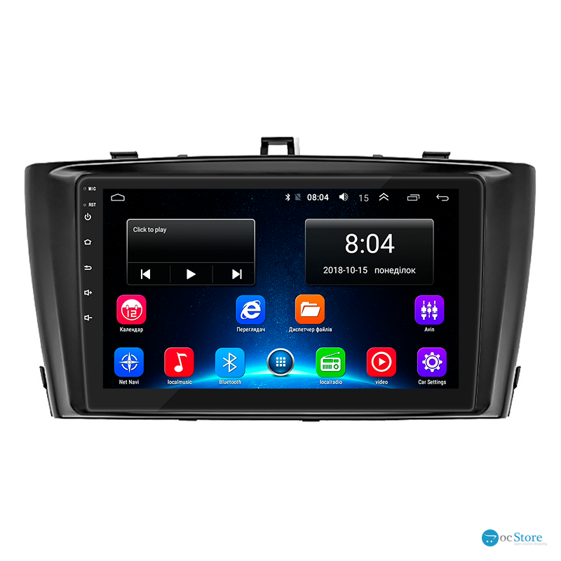 Штатная магнитола Lesko для Toyota Avensis III Рестайлинг 2011-2015 экран 9" 2/32Gb Wi-Fi GPS Base