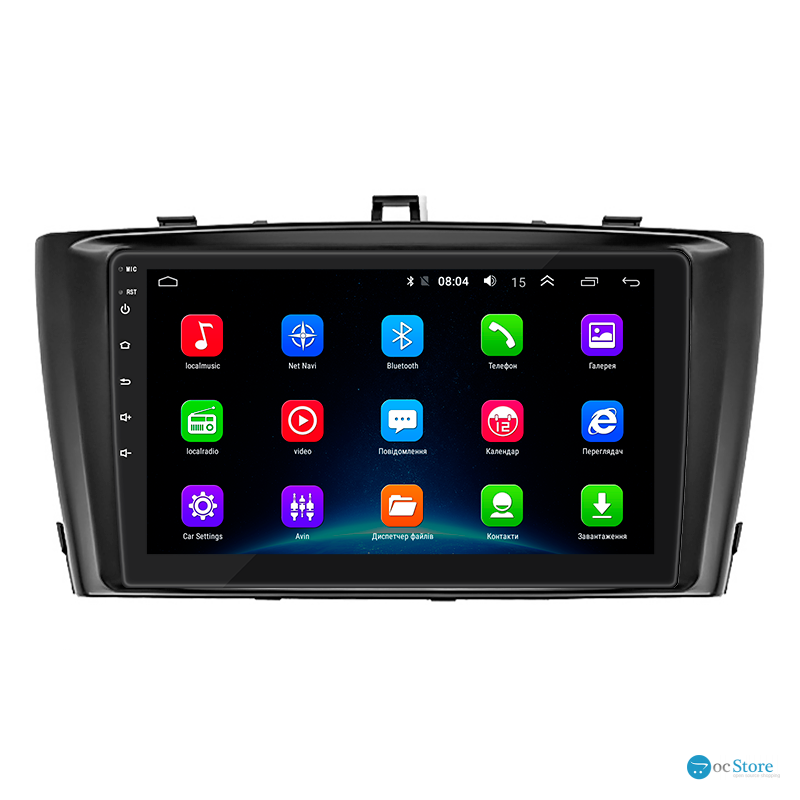 Штатная магнитола Lesko для Toyota Avensis III Рестайлинг 2011-2015 экран 9" 2/32Gb Wi-Fi GPS Base