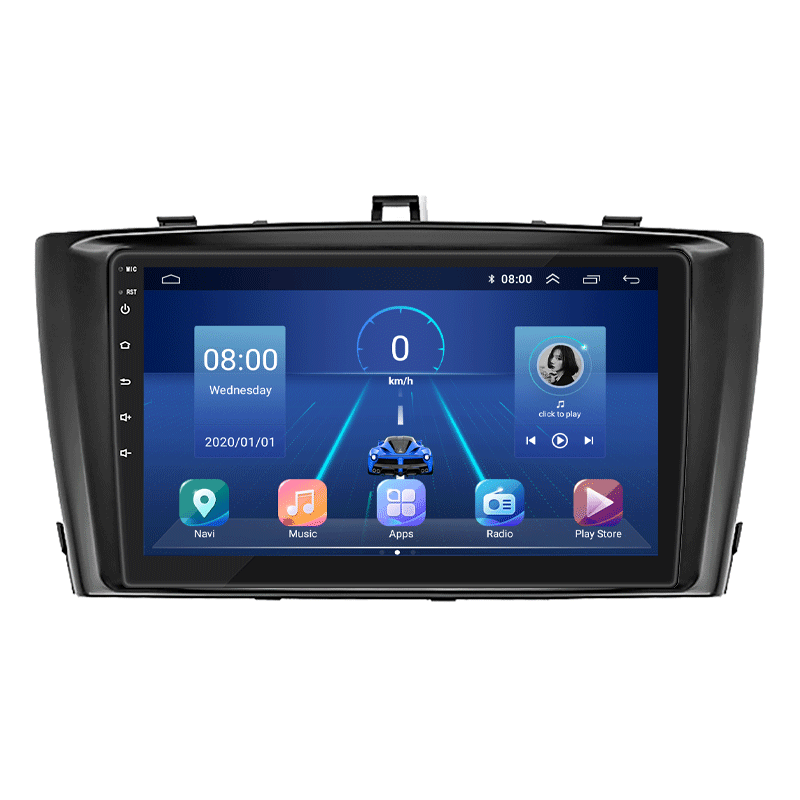 Штатная магнитола Lesko для Toyota Avensis III Рестайлинг 2011-2015 экран 9" 2/32Gb 4G Wi-Fi GPS Top