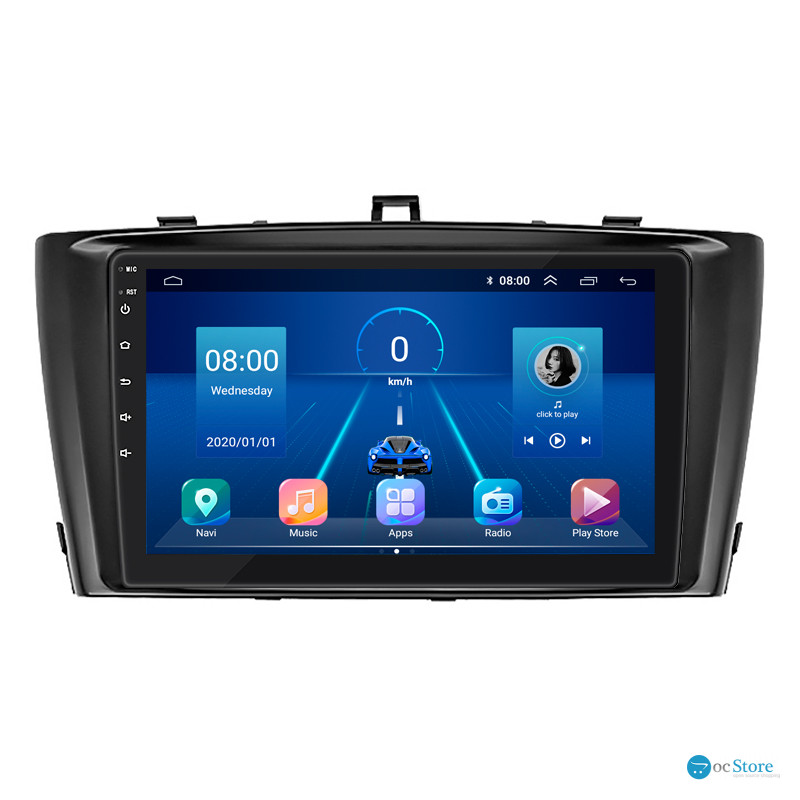 Штатная магнитола Lesko для Toyota Avensis III Рестайлинг 2011-2015 экран 9" 4/64Gb 4G Wi-Fi GPS Top