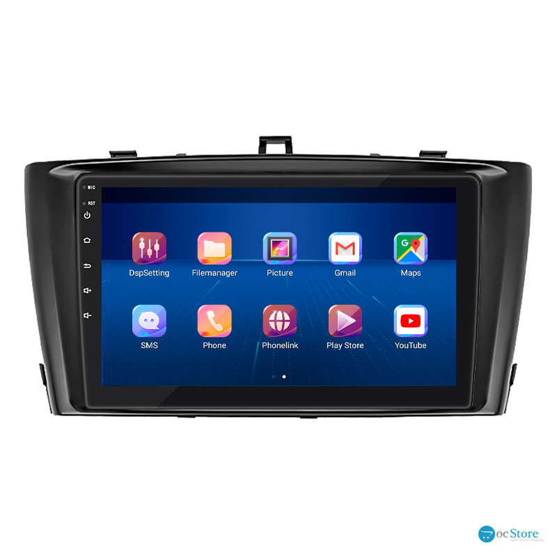Штатная магнитола Lesko для Toyota Avensis III Рестайлинг 2011-2015 экран 9" 4/64Gb 4G Wi-Fi GPS Top