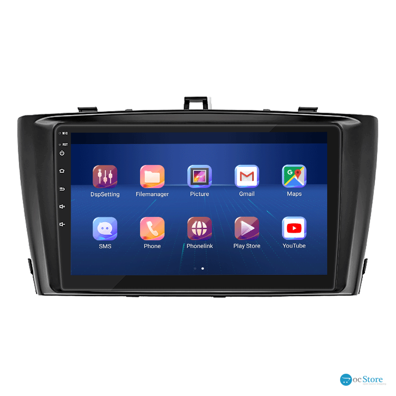 Штатная магнитола Lesko для Toyota Avensis III Рестайлинг 2011-2015 экран 9" 6/128Gb 4G Wi-Fi GPS Top