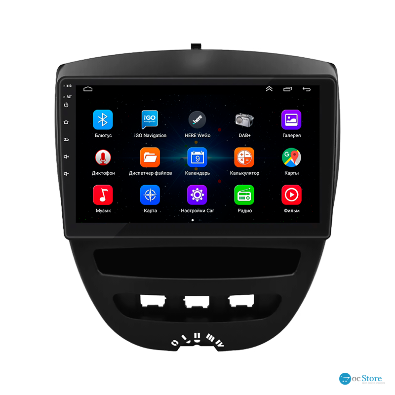 Штатная магнитола Lesko для Toyota Aygo I 2005-2009 экран 10" 1/16Gb Wi-Fi GPS Base