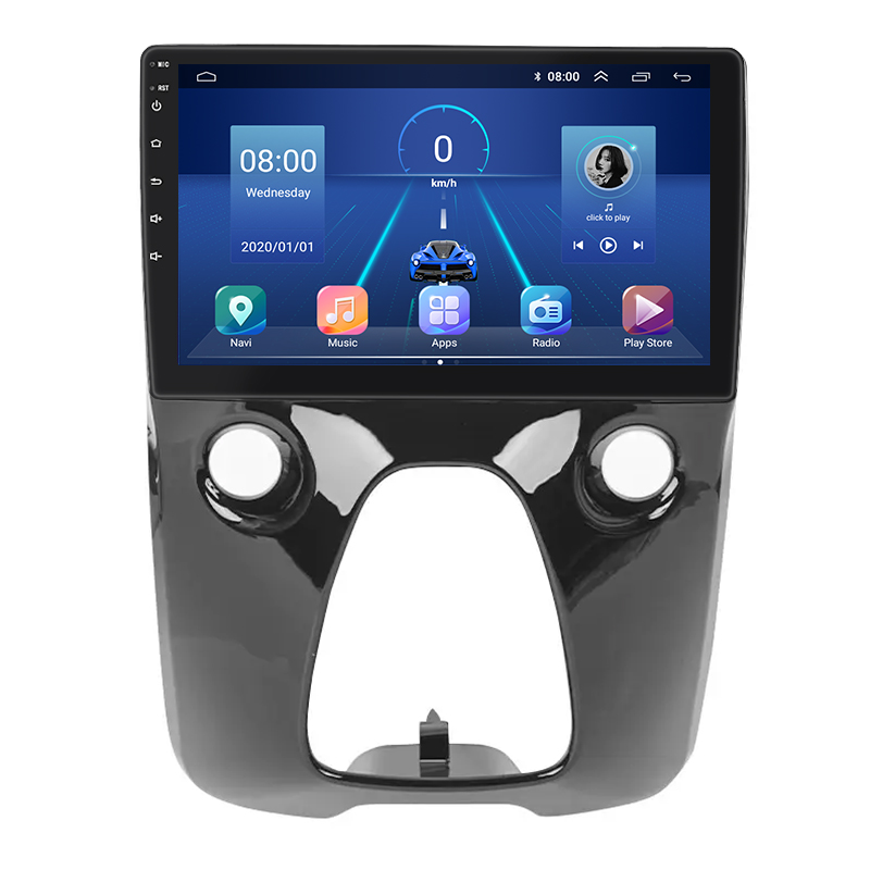 Штатная магнитола Lesko для Toyota Aygo II 2014-2018 экран 10" 6/128Gb 4G Wi-Fi GPS Top