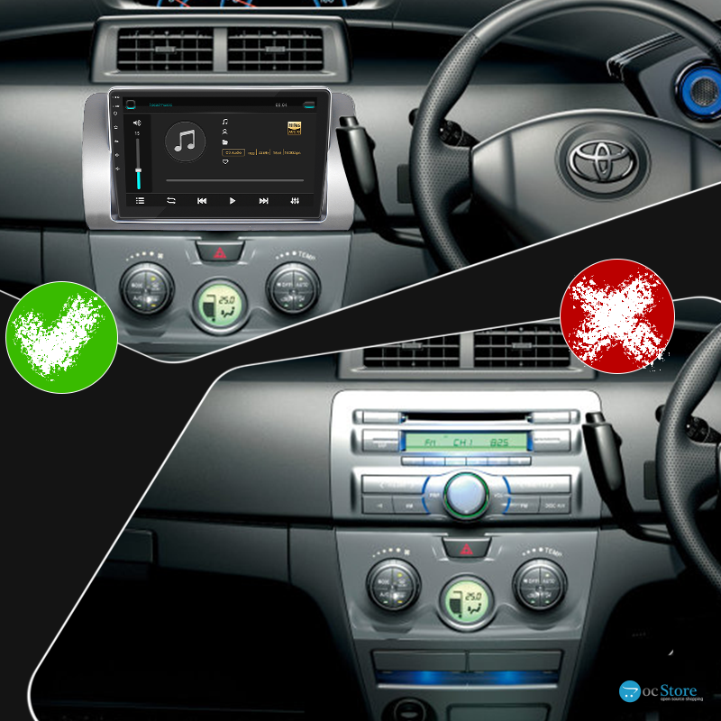 Штатная магнитола Lesko для Toyota bB II 2005-2008 экран 9" 1/16Gb Wi-Fi GPS Base