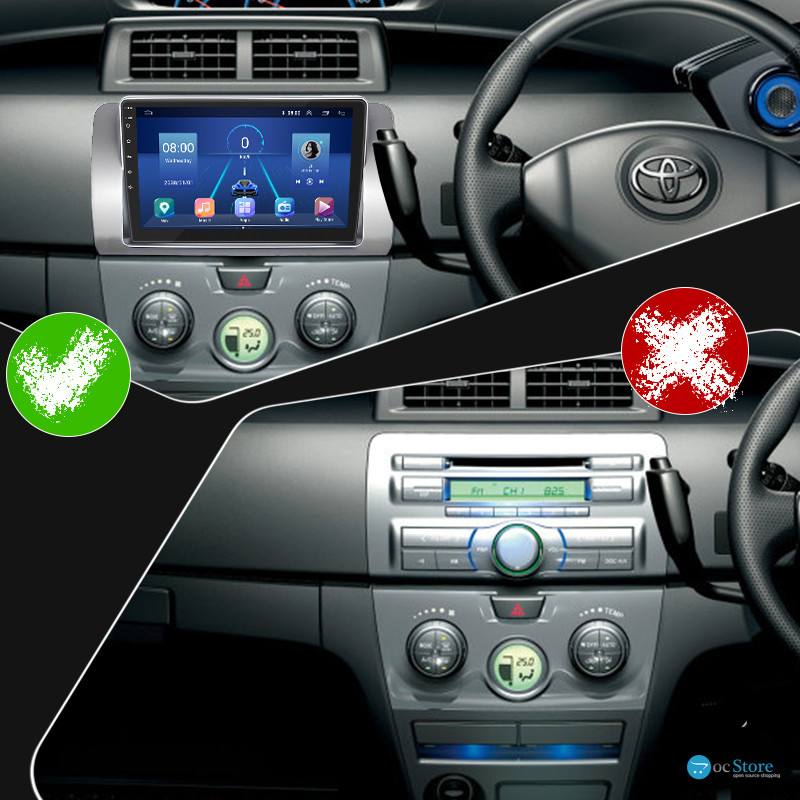 Штатная магнитола Lesko для Toyota bB II 2005-2008 экран 9" 4/64Gb 4G Wi-Fi GPS Top