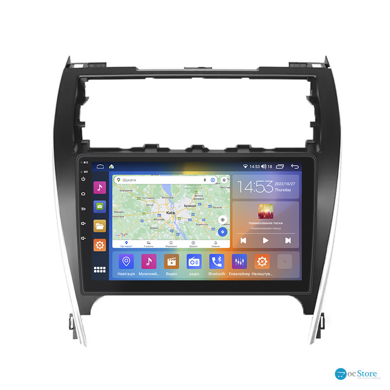 Штатная магнитола Lesko для Toyota Camry (USA) VII (V55) 2011-2015 экран 10" 4/64Gb CarPlay 4G Wi-Fi GPS Prime