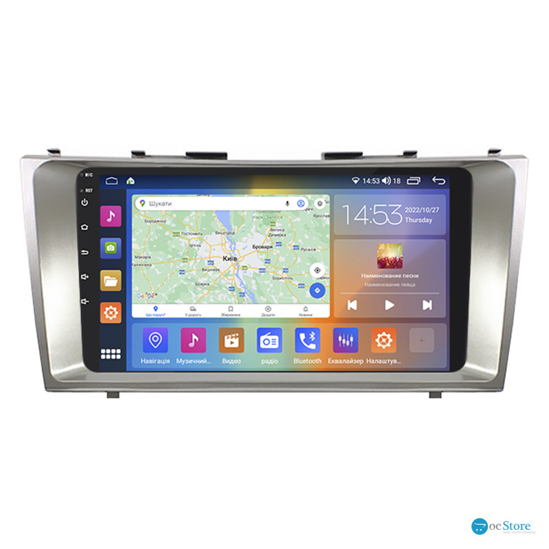 Штатная магнитола Lesko для Toyota Camry VI (XV40) 2006-2009 экран 9" 2/32Gb CarPlay 4G Wi-Fi GPS Prime