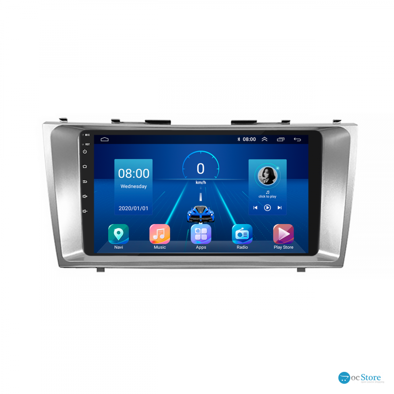 Штатная магнитола Lesko для Toyota Camry VI (XV40) 2006-2009 экран 9" 2/32Gb 4G Wi-Fi GPS Top