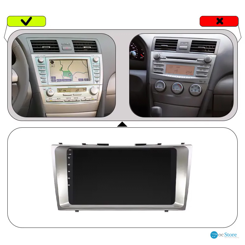 Штатная магнитола Lesko для Toyota Camry VI (XV40) 2006-2009 экран 9" 4/64Gb 4G Wi-Fi GPS Top
