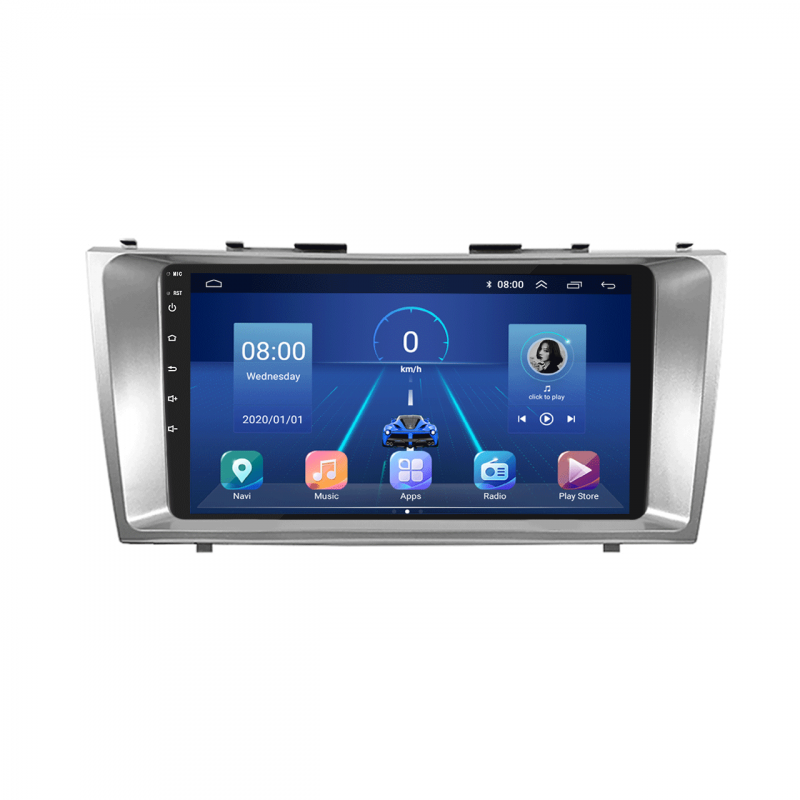 Штатная магнитола Lesko для Toyota Camry VI (XV40) 2006-2009 экран 9" 6/128Gb 4G Wi-Fi GPS Top