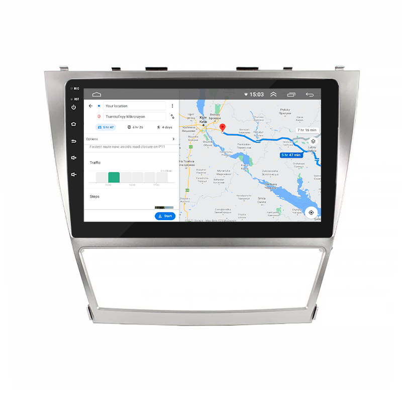 Штатная магнитола Lesko для Toyota Camry VI (XV40) Рестайлинг 2009-2011 экран 10" 1/16Gb Wi-Fi GPS Base