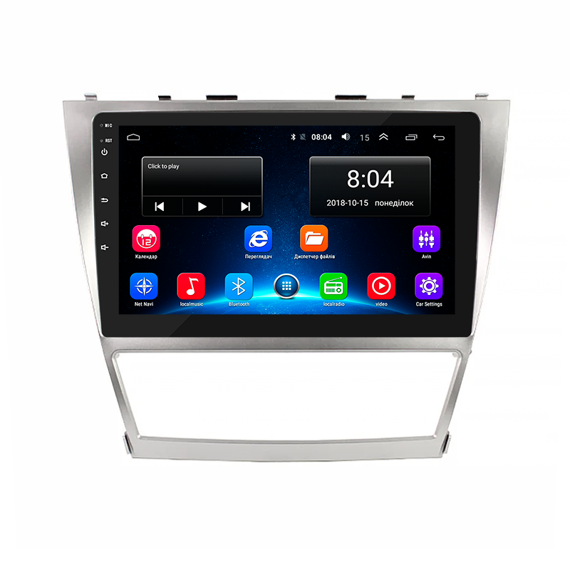 Штатная магнитола Lesko для Toyota Camry VI (XV40) Рестайлинг 2009-2011 экран 10" 2/32Gb Wi-Fi GPS Base