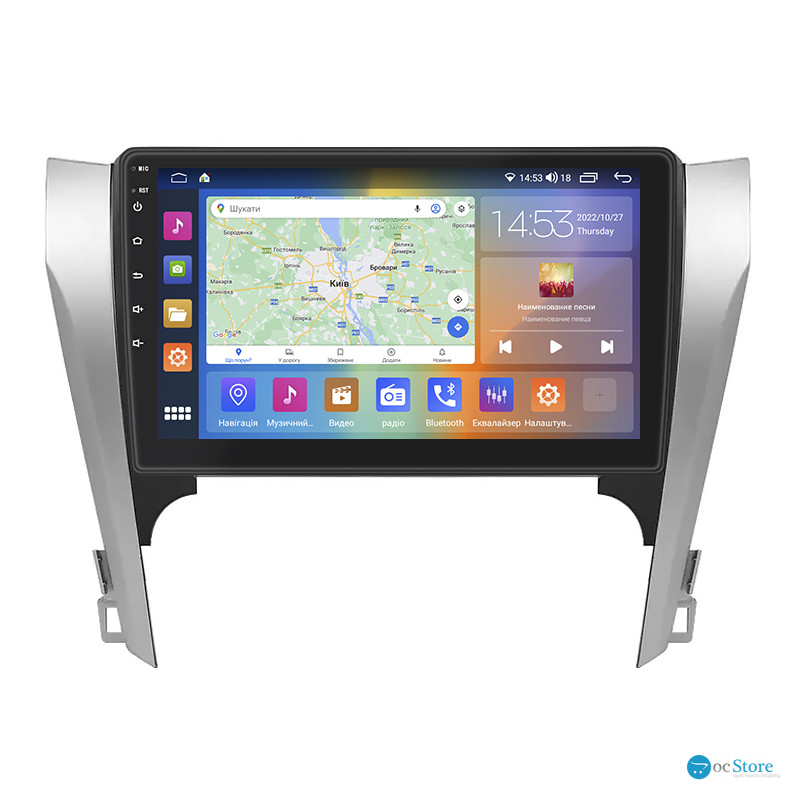 Штатная магнитола Lesko для Toyota Camry VII (XV50) 2011-2014 экран 10" 2/32Gb CarPlay 4G Wi-Fi GPS Prime