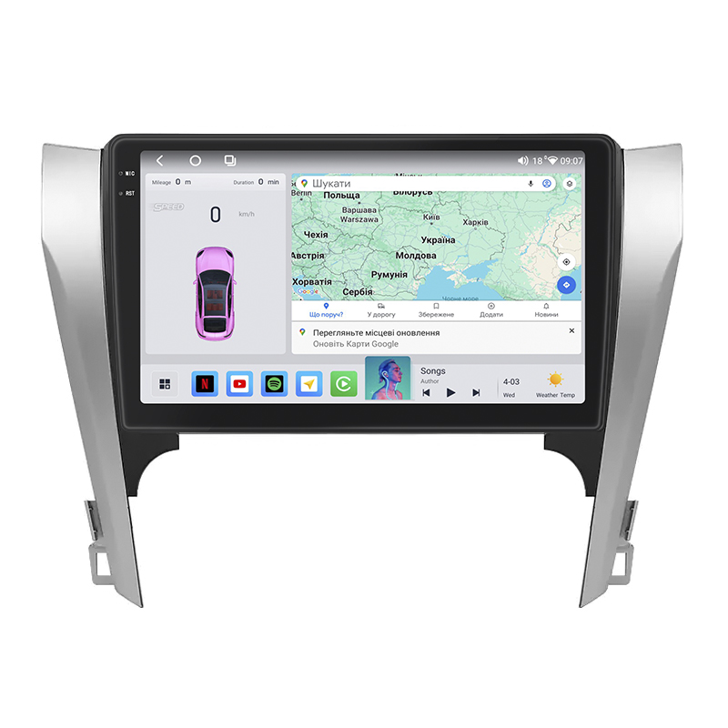 Штатная магнитола Lesko для Toyota Camry VII (XV50) 2011-2014 экран 10" 4/64 QLED CarPlay 4G Wi-Fi GPS 360 Prime