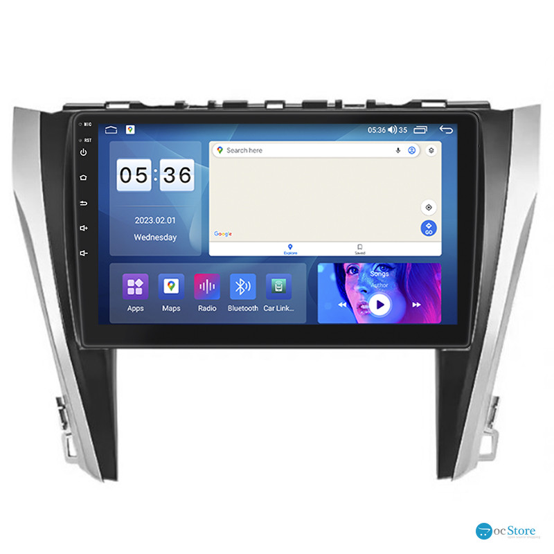 Штатная магнитола Lesko для Toyota Camry VII (XV50) Рестайлинг 2014-2017 экран 10" 2/32Gb CarPlay 4G Wi-Fi GPS Prime