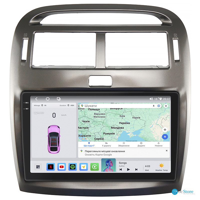 Штатная магнитола Lesko для Toyota Celsior III (F30) 2000-2003 экран 9" 4/64 QLED CarPlay 4G Wi-Fi GPS 360 Prime