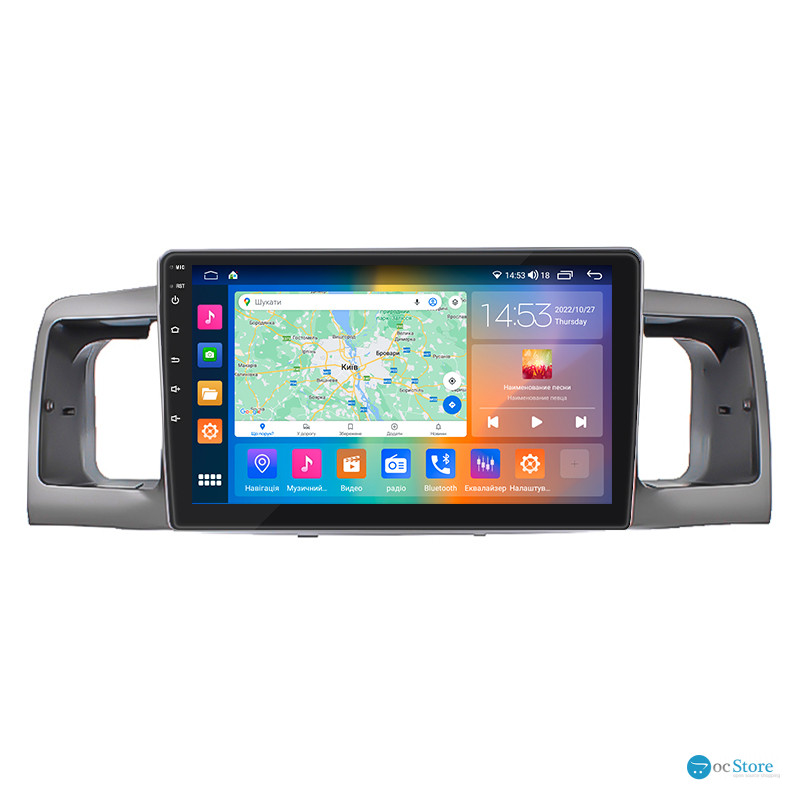 Штатная магнитола Lesko для Toyota Corolla IX (E120, E130) 2000-2004 экран 9" 4/64Gb CarPlay 4G Wi-Fi GPS Prime