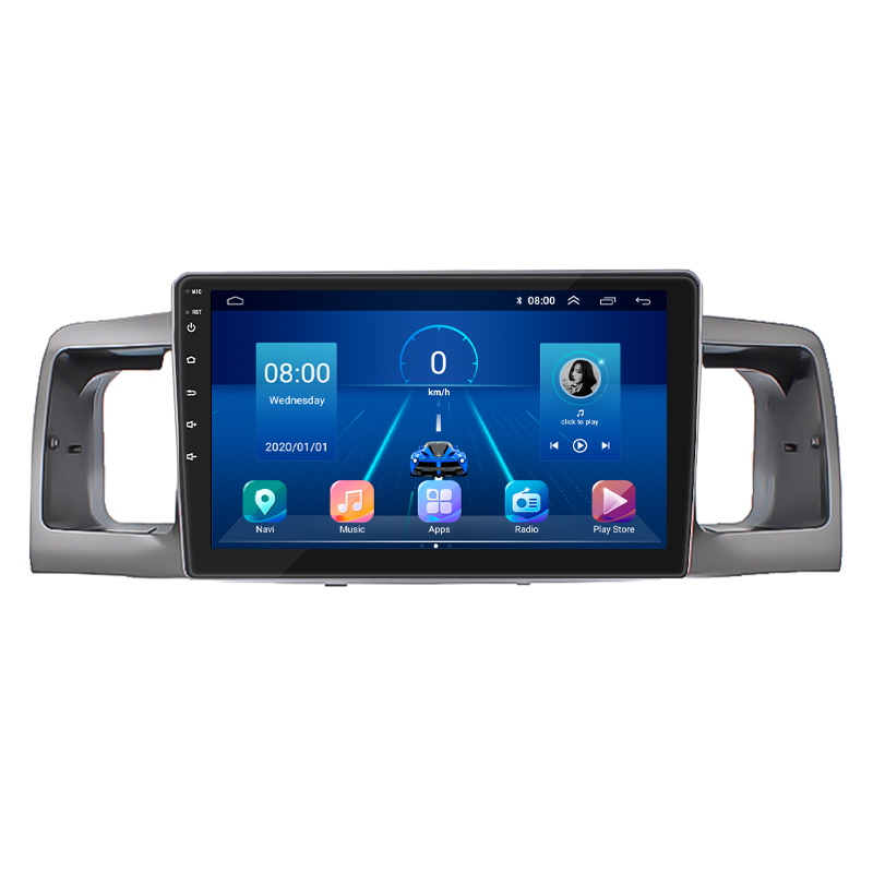 Штатная магнитола Lesko для Toyota Corolla IX (E120, E130) 2000-2004 экран 9" 4/64Gb 4G Wi-Fi GPS Top