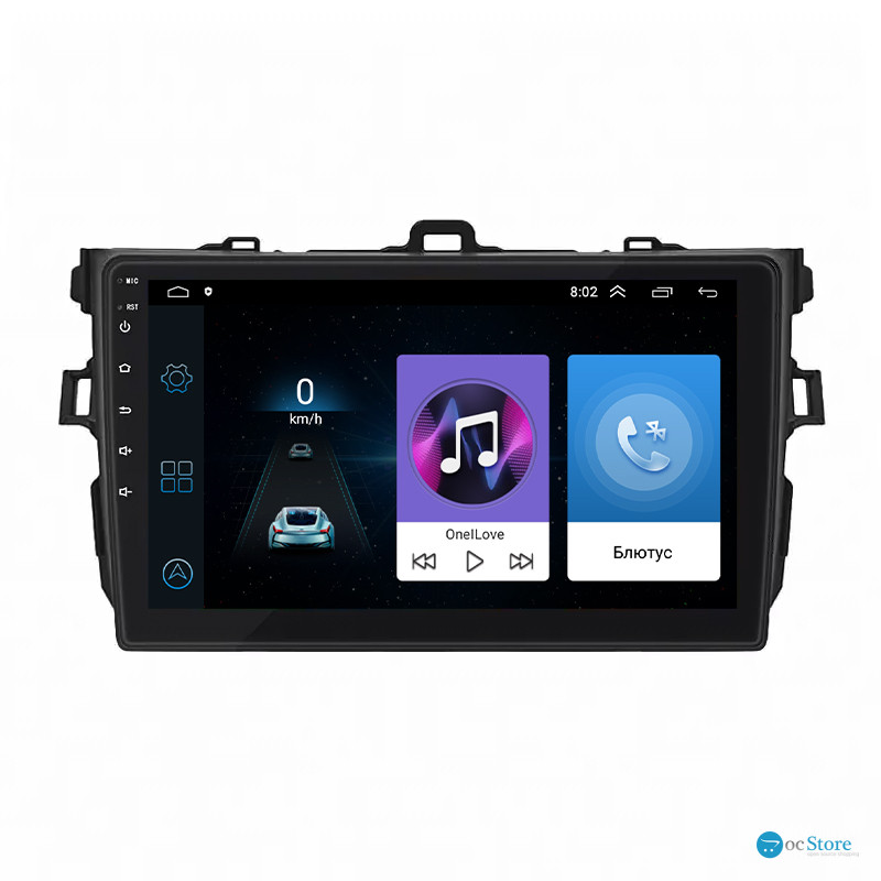 Штатная магнитола Lesko для Toyota Corolla X (E140, E150) 2006-2012 экран 9" 1/16Gb Wi-Fi GPS Base