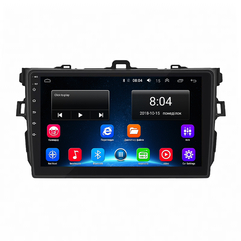 Штатная магнитола Lesko для Toyota Corolla X (E140, E150) 2006-2012 экран 9" 2/32Gb Wi-Fi GPS Base