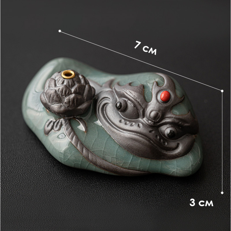 Подставка держатель для благовоний YYPJ006 Жабка керамическая