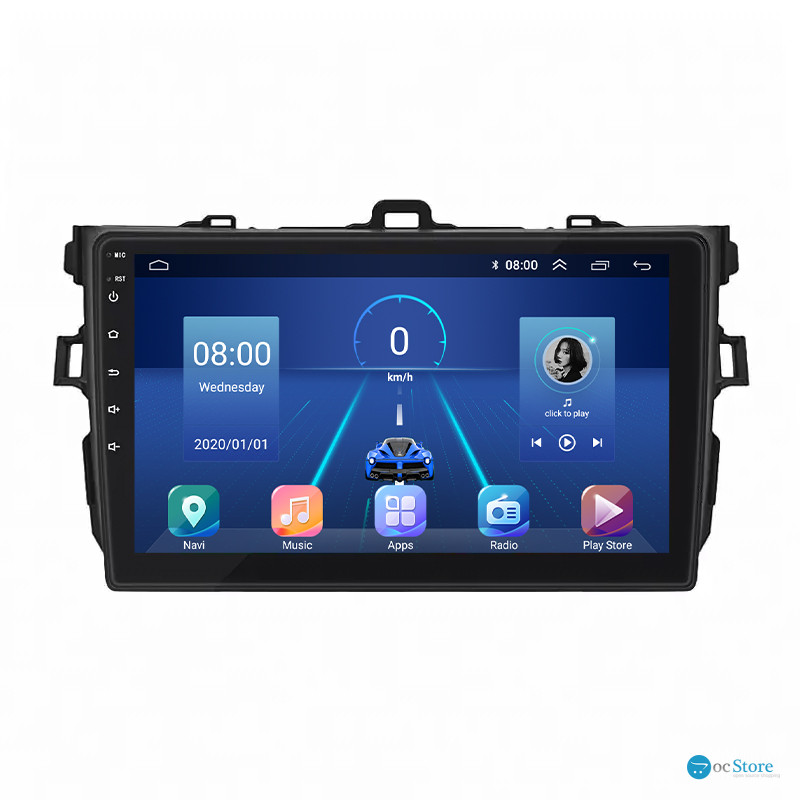 Штатная магнитола Lesko для Toyota Corolla X (E140, E150) 2006-2012 экран 9" 6/128Gb 4G Wi-Fi GPS Top