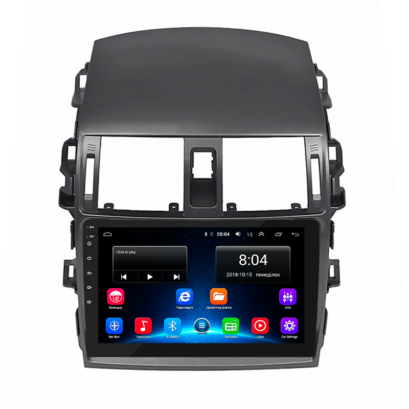 Штатная магнитола Lesko для Toyota Corolla X (E140, E150) Рестайлинг 2010-2013 экран 9" 2/32Gb Wi-Fi GPS Base