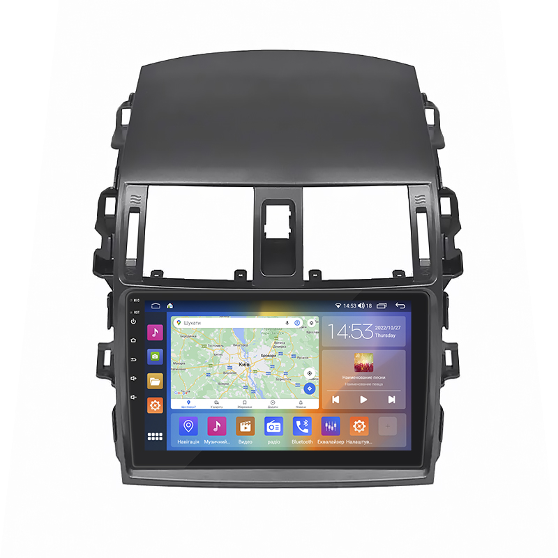 Штатная магнитола Lesko для Toyota Corolla X (E140, E150) Рестайлинг 2010-2013 экран 9" 2/32Gb CarPlay 4G Wi-Fi GPS Prime