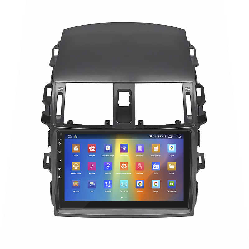 Штатная магнитола Lesko для Toyota Corolla X (E140, E150) Рестайлинг 2010-2013 экран 9" 4/64Gb CarPlay 4G Wi-Fi GPS Prime