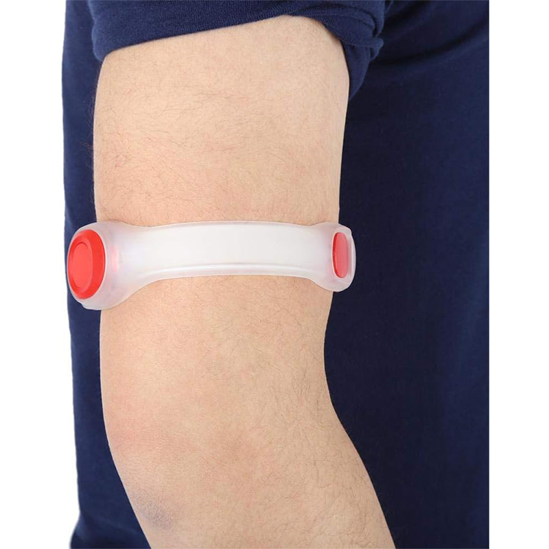 Светодиодный LED браслет HY-0001 универсальный USB аккумуляторный Red