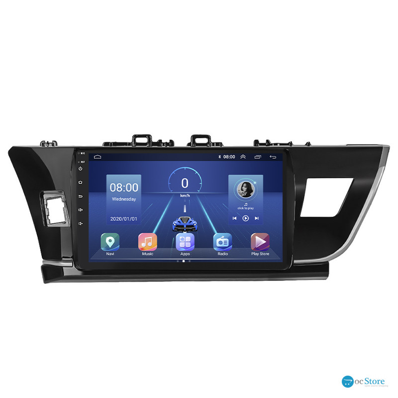 Штатная магнитола Lesko для Toyota Corolla XI (E160, E170) 2012-2016 экран 10" 4/64Gb 4G Wi-Fi GPS Top