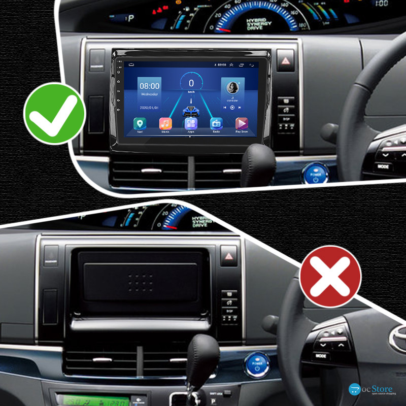 Штатная магнитола Lesko для Toyota Estima III Рестайлинг 2 2012-2016 экран 9" 4/64Gb 4G Wi-Fi GPS Top