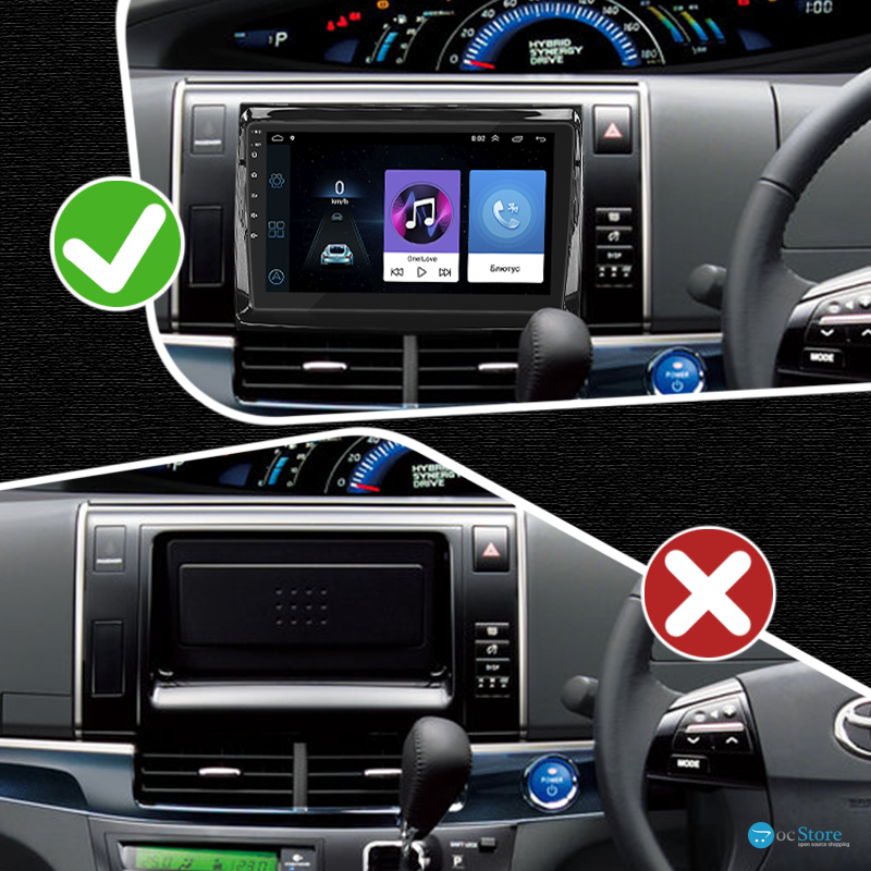 Штатная магнитола Lesko для Toyota Estima III Рестайлинг 2008-2012 экран 9" 2/32Gb Wi-Fi GPS Base