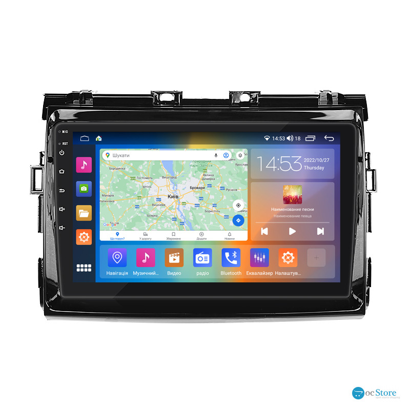 Штатная магнитола Lesko для Toyota Estima III Рестайлинг 2008-2012 экран 9" 4/64Gb CarPlay 4G Wi-Fi GPS Prime