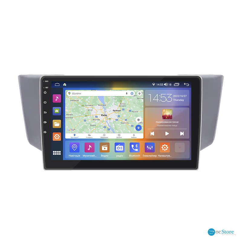 Штатная магнитола Lesko для Toyota Harrier II (XU30) 2003-2013 экран 9" 2/32Gb CarPlay 4G Wi-Fi GPS Prime