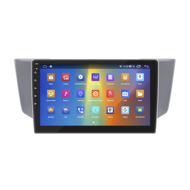 Штатная магнитола Lesko для Toyota Harrier II (XU30) 2003-2013 экран 9" 2/32Gb CarPlay 4G Wi-Fi GPS Prime