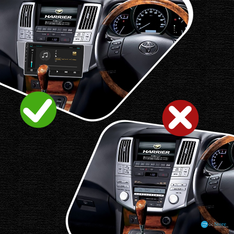 Штатная магнитола Lesko для Toyota Harrier II (XU30) 2003-2013 экран 9" 4/64Gb 4G Wi-Fi GPS Top