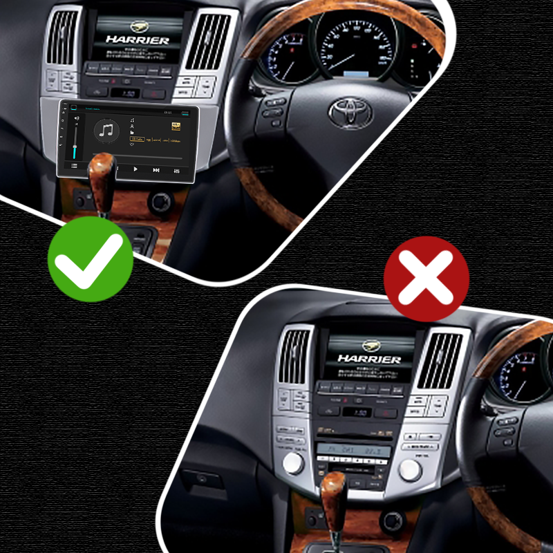 Штатная магнитола Lesko для Toyota Harrier II (XU30) 2003-2013 экран 9" 4/64Gb 4G Wi-Fi GPS Top