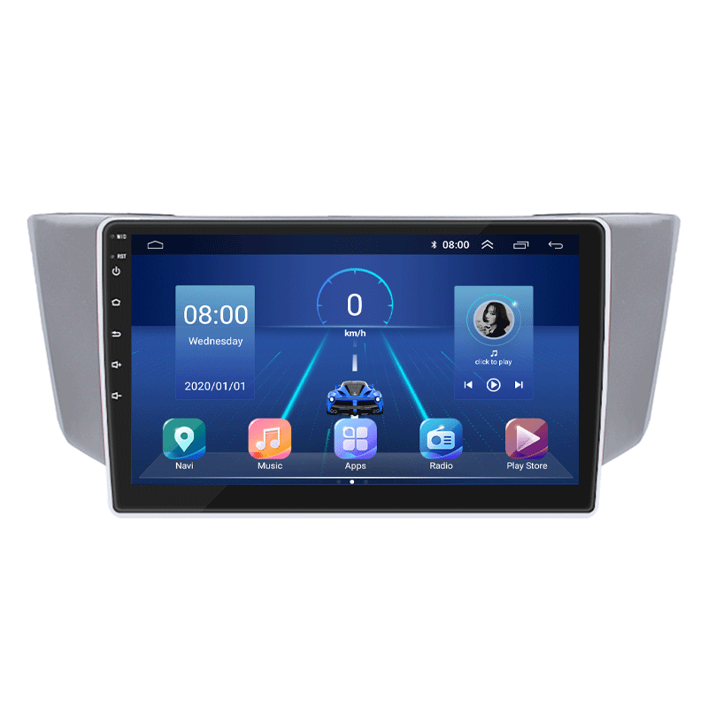 Штатная магнитола Lesko для Toyota Harrier II (XU30) 2003-2013 экран 9" 6/128Gb 4G Wi-Fi GPS Top