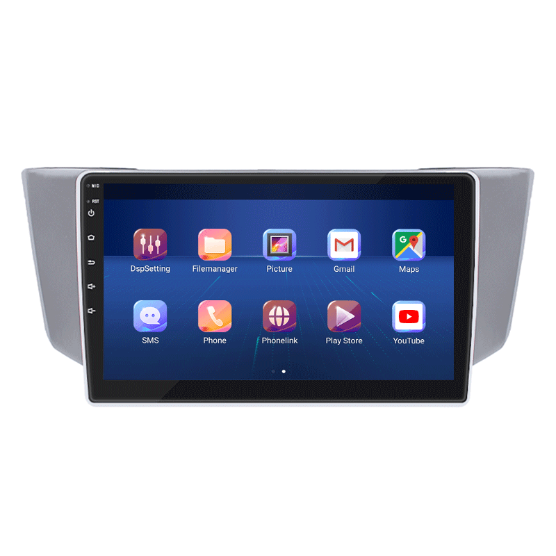 Штатная магнитола Lesko для Toyota Harrier II (XU30) 2003-2013 экран 9" 6/128Gb 4G Wi-Fi GPS Top