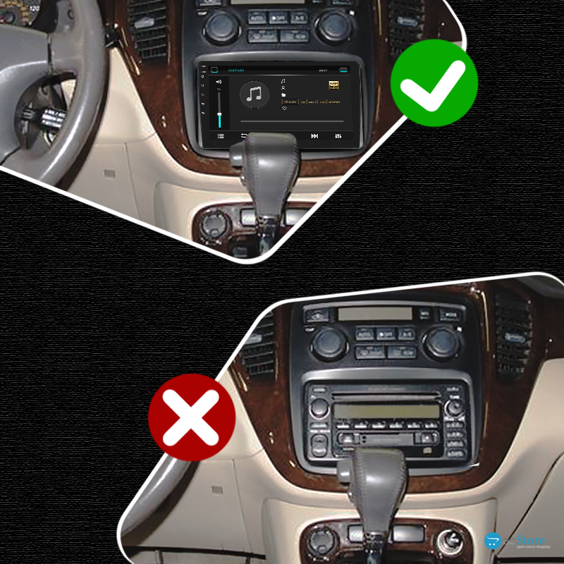 Штатная магнитола Lesko для Toyota Highlander I (U20) 2001-2003 экран 9" 2/32Gb Wi-Fi GPS Base