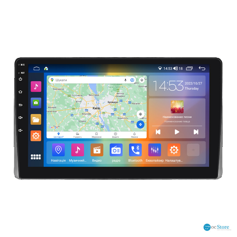 Штатная магнитола Lesko для Toyota Highlander I (U20) Рестайлинг 2003-2007 экран 9" 4/64Gb CarPlay 4G Wi-Fi GPS Prime