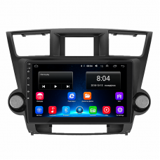 Штатная магнитола Lesko для Toyota Highlander II (U40) 2007-2010 экран 10" 2/32Gb Wi-Fi GPS Base