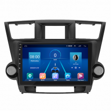 Штатная магнитола Lesko для Toyota Highlander II (U40) 2007-2010 экран 10" 4/32Gb 4G Wi-Fi GPS Top