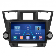 Штатная магнитола Lesko для Toyota Highlander II (U40) Рестайлинг 2010-2013 экран 10" 4/64Gb 4G Wi-Fi GPS Top