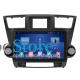 Штатная магнитола Lesko для Toyota Highlander II (U40) Рестайлинг 2010-2013 экран 10" 4/64Gb 4G Wi-Fi GPS Top