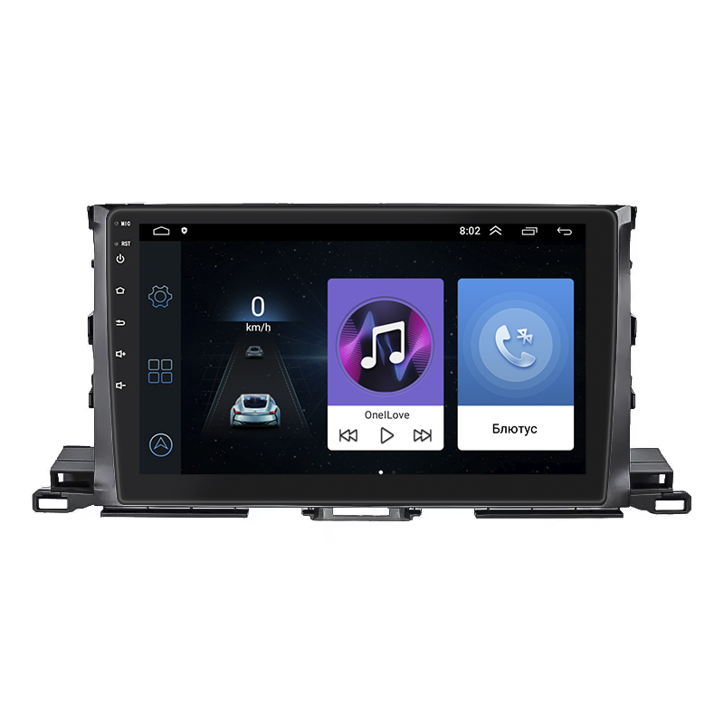 Штатная магнитола Lesko для Toyota Highlander III (U50) 2013-2016 экран 10" 1/16Gb Wi-Fi GPS Base